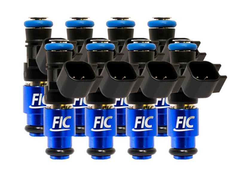 1200cc-D (110 lbs/hr at 43.5 PSI fuel pressure) FIC Fuel Injector Clinic Injector Set for Ford Shelby GT500 (2007-2014)(High-Z) (is404-1200h-d)