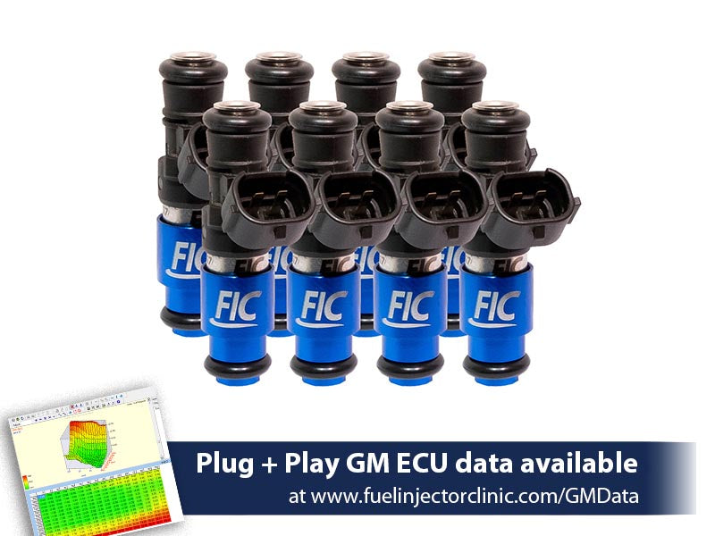 2150cc (240 lbs/hr at OE 58 PSI fuel pressure) FIC Fuel Injector Clinic Injector Set for 4.8/5.3/6.0 Truck Motors ('99-'06) (High-Z) (is304-2150h)