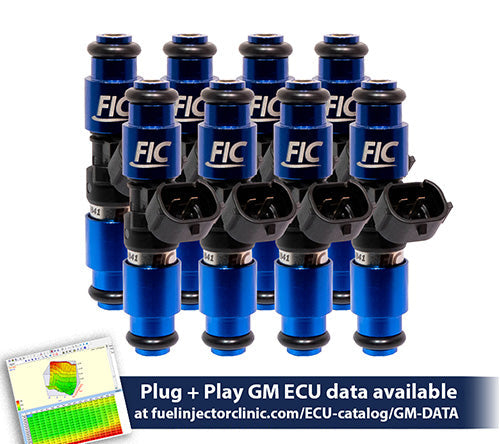 2150cc (240 lbs/hr at OE 58 PSI fuel pressure) FIC Fuel Injector Clinic Injector Set for SBC engines (High-Z) (is300-2150h)