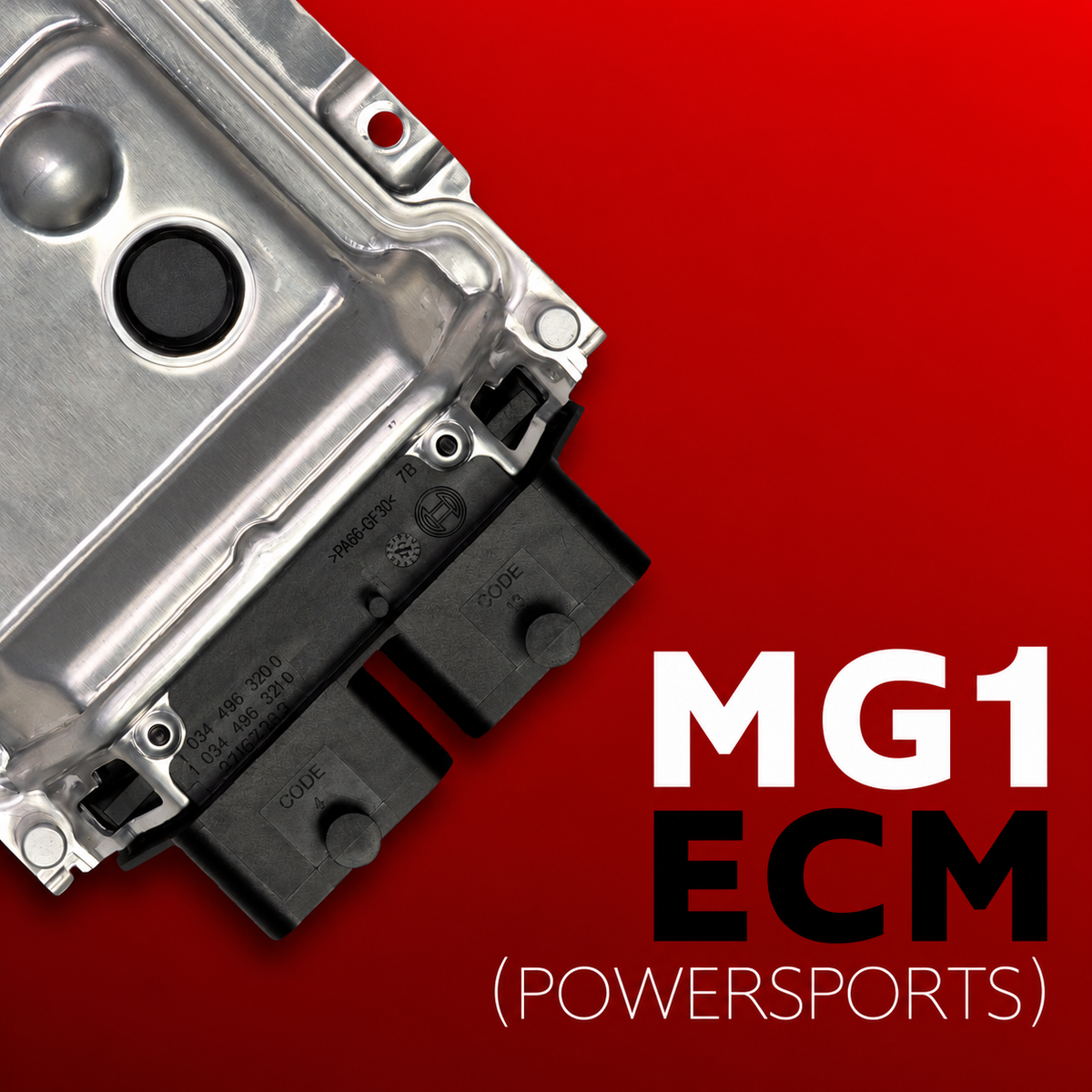 PowerLabs MG1 powersports ECM unlock service on a red background