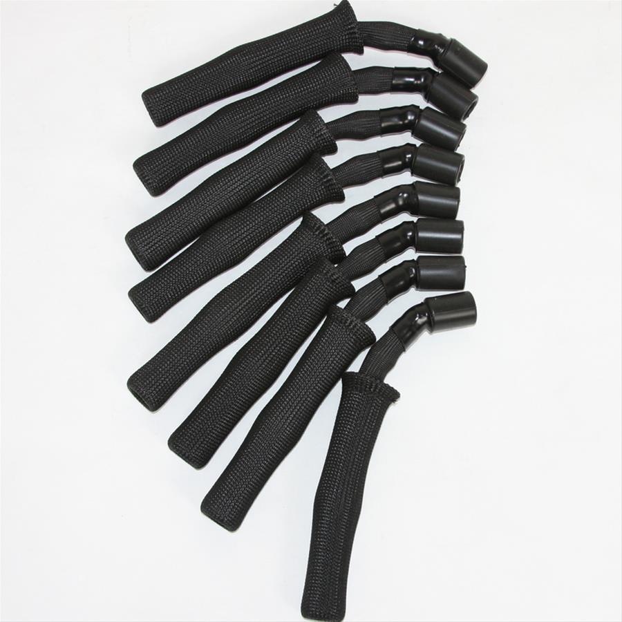 Granatelli Motor Sports Spark Plug Wire Set - GM Truck/SUV V-8 (Except 8.1L) Hi-Perf Coil-Near-Plug Conn Kit w/9" Lead Wire w/ BLACK High Temp Silicone Jacketing