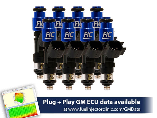 1000cc (100 lbs/hr at OE 58 PSI fuel pressure) FIC Fuel Injector Clinic Injector Set for SBC engines (High-Z) (is300-1000h)