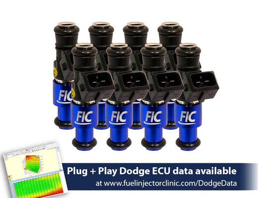 1200cc (130 lbs/hr at OE 58 PSI fuel pressure) FIC Fuel Injector Clinic Injector Set for Dodge 4.7L (2008-2013), 5.7L  (2003 - present) (High-Z)(IS156-1200H)