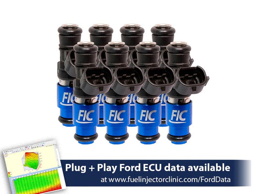 2150cc (200 lbs/hr at 43.5 PSI fuel pressure) FIC Fuel  Injector Clinic Injector Set for Ford Shelby GT500 (2007-2014)(High-Z) (is404-2150h)
