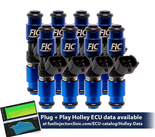 2150cc (110 lbs/hr at OE 58 PSI fuel pressure) FIC Fuel Injector Clinic Injector Set for Holley Hemi (High-Z) (ish02-2150h)