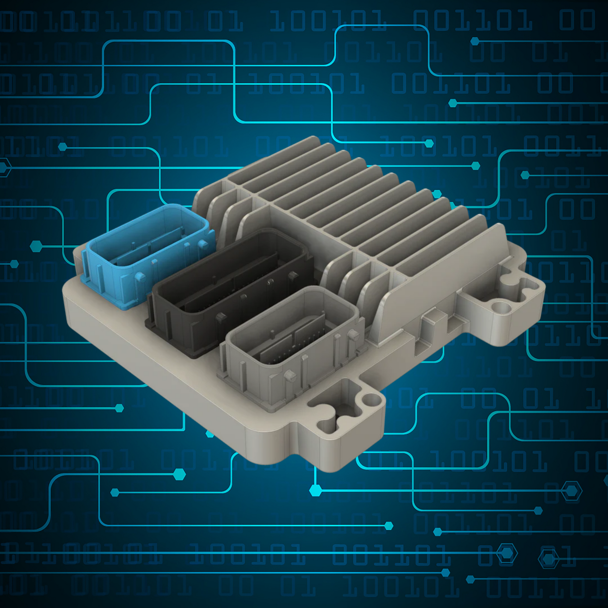 E40 ECM with Circuit Board Background